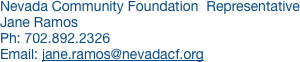 Nevada Community Foundation  Representative